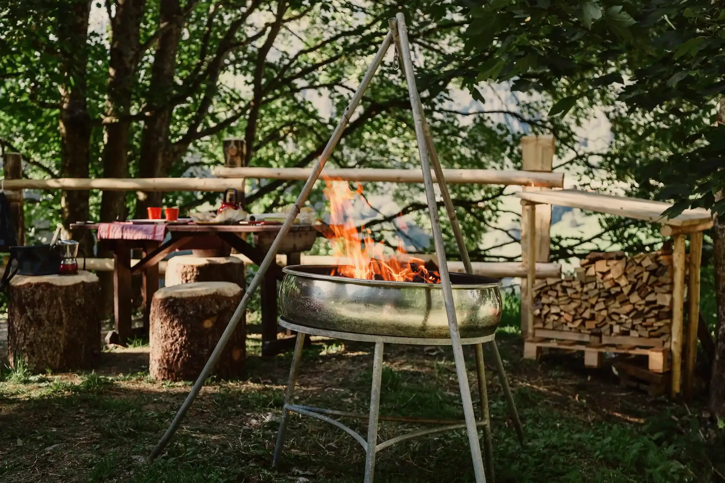 Feuerstelle vorhanden